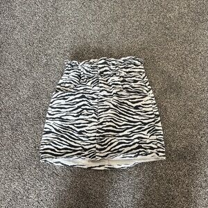 Zebra Print Mini Skirt